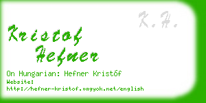 kristof hefner business card
