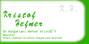 kristof hefner business card